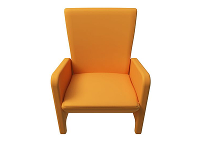 3d橘黄色椅子模型
