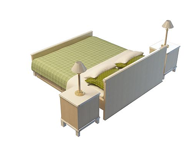 简约儿童床模型3d模型