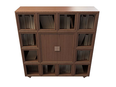3d古典书柜模型