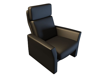 3d黑色办公椅模型
