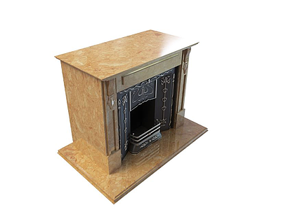 大理石壁炉模型3d模型