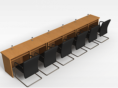 领导讲台桌椅模型3d模型