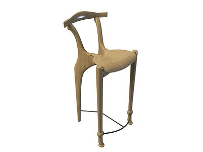 3d木质吧椅免费模型