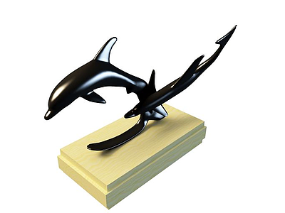 海豚陈设品模型3d模型