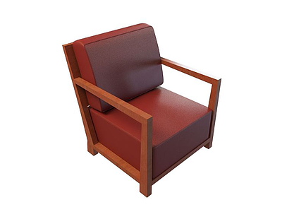 3d皮质沙发椅模型