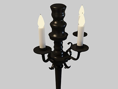 欧式蜡烛壁灯模型