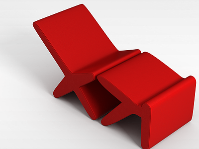 3d创意沙发躺椅模型