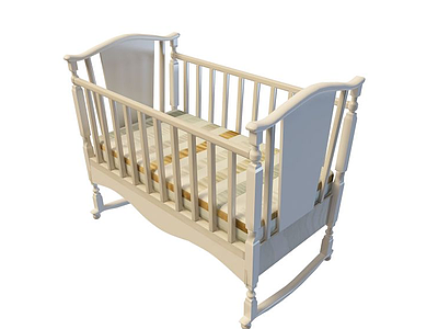 3d木质婴儿床免费模型