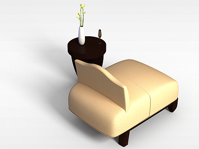 3d休闲沙发椅桌模型