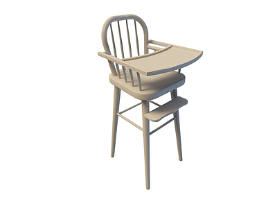 3d儿童餐椅模型