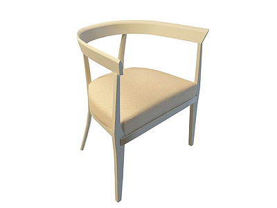 米白色椅子模型3d模型