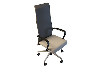 高背办公转椅模型3d模型