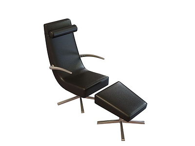真皮躺椅模型3d模型