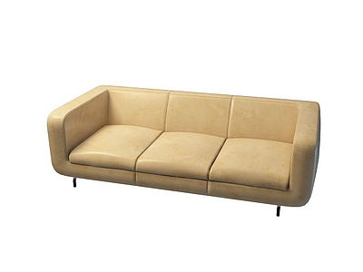三人沙发模型3d模型