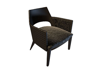 皮艺休闲椅模型3d模型