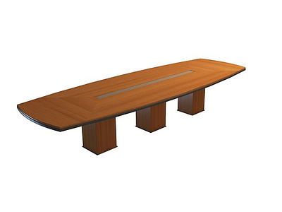 3d实木商务洽谈桌模型
