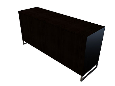 实木长方形边柜模型3d模型