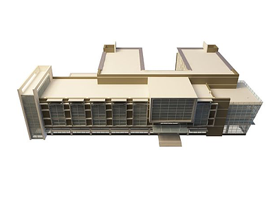 3d商业楼模型