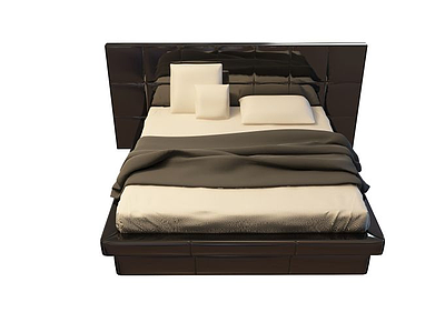 3d古典双人床免费模型