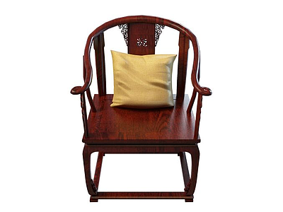 红木太师椅模型3d模型