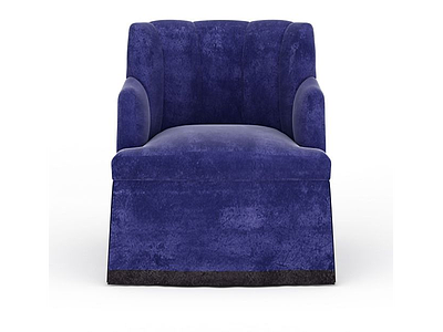 3d紫色绒布沙发免费模型