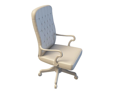 欧式皮艺办公椅模型3d模型