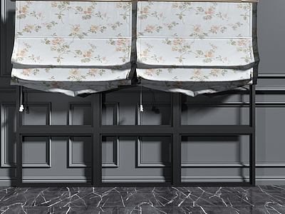 黑色断桥铝窗户模型3d模型
