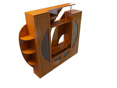 中式电视柜模型3d模型