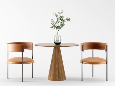 北欧休闲桌椅组合3d模型