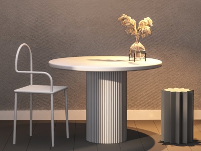 北欧极简风休闲桌椅模型3d模型