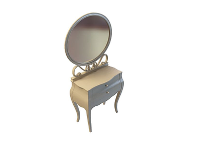 镜子梳妆台模型3d模型