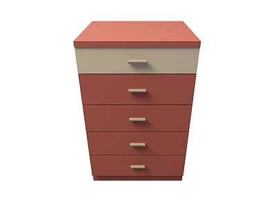 实木文件柜模型3d模型