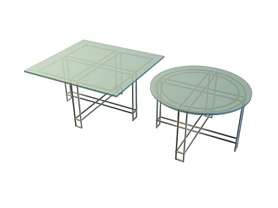 钢化玻璃桌子模型3d模型