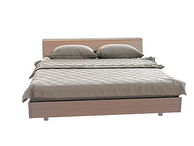 3d中式床模型