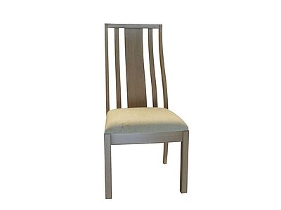 3d软座实木椅模型