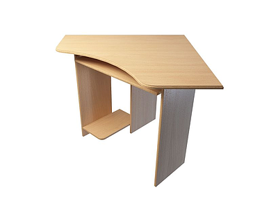 实木电脑桌模型3d模型