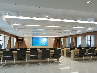 3d小顶大报告厅会议室模型
