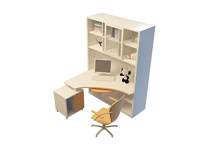 3d卧室电脑桌免费模型