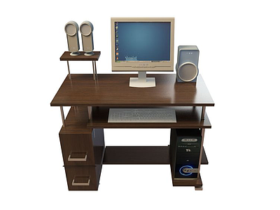 卧室电脑桌模型3d模型