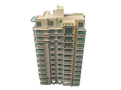 3d高档公寓楼模型