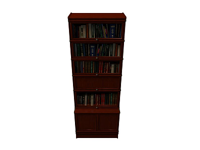 3d古典书柜免费模型