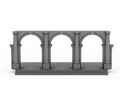 公园石膏门模型3d模型