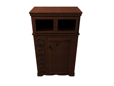 实木古典柜子模型3d模型