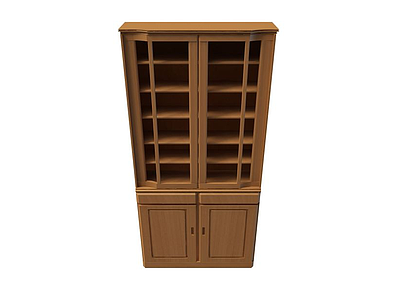 3d中式实木柜模型