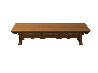3d中式复古桌子模型