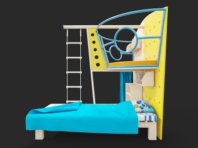 创意儿童床模型3d模型