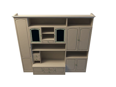 简约衣柜模型3d模型