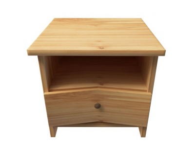 3d中式原木床头柜模型