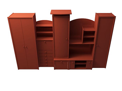 现代橱柜组合模型3d模型