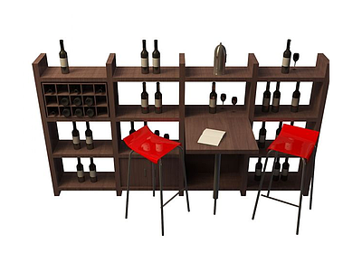 3d葡萄酒柜免费模型